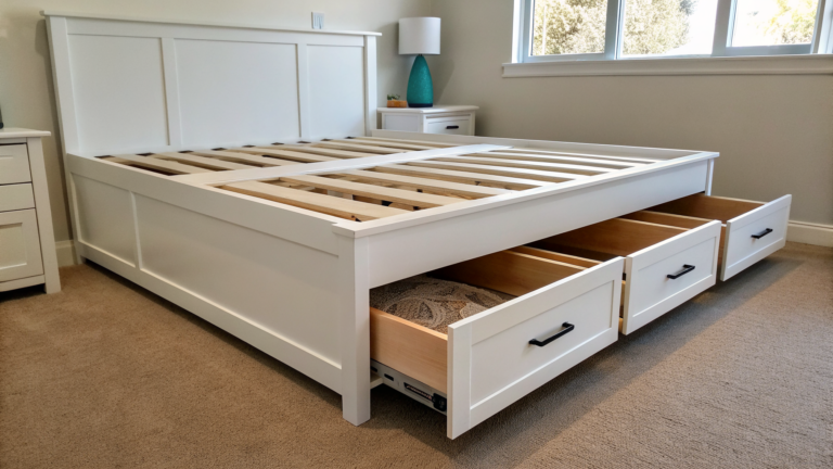 bed frame with storage
