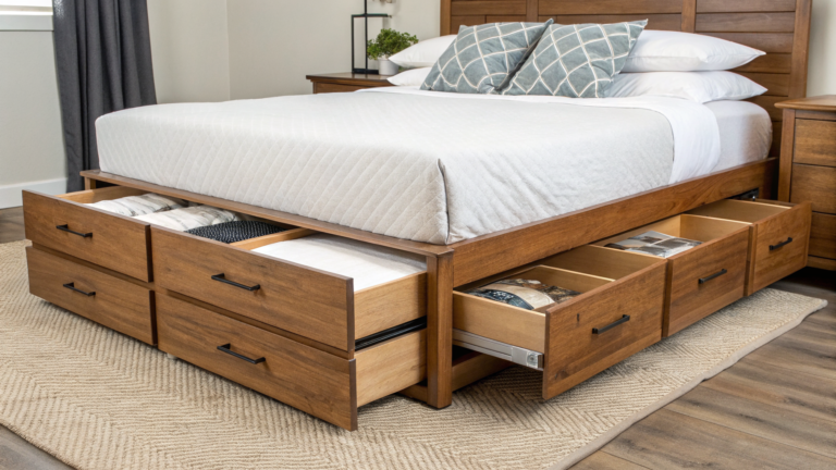 california king bed frame with storage
