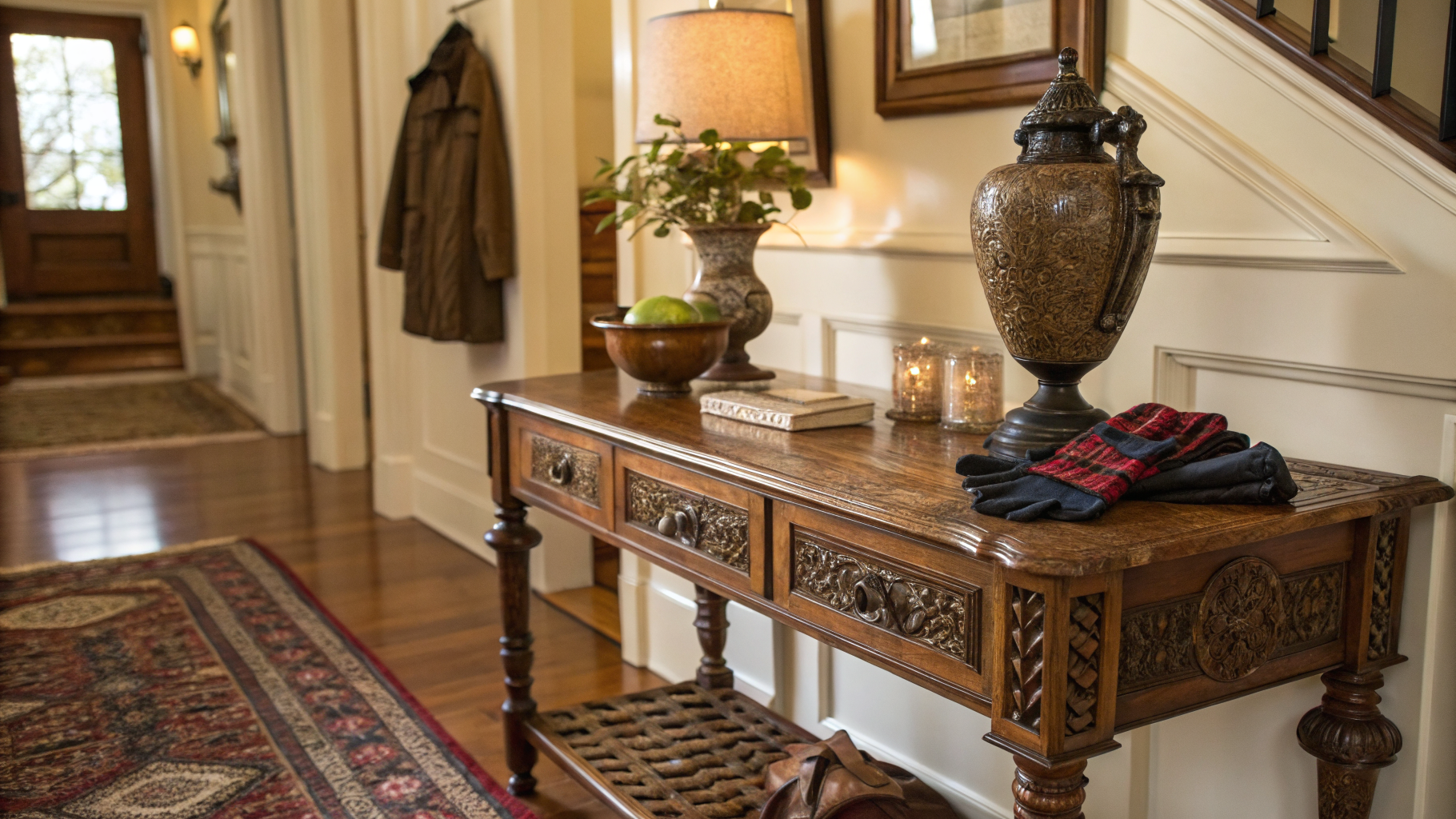 vintage entryway table