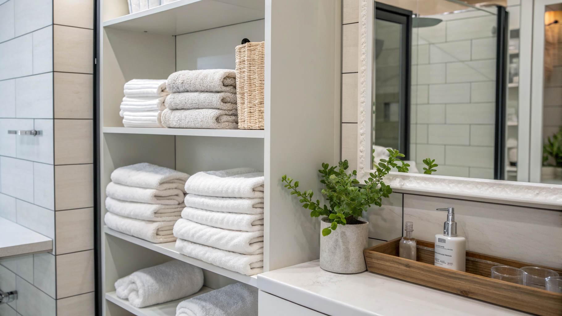 bathroom towel storage
